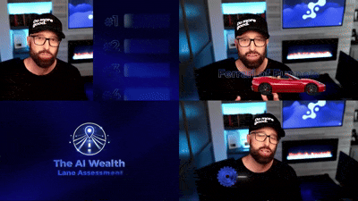 Video editor speaking alongside animated blue diagrams
